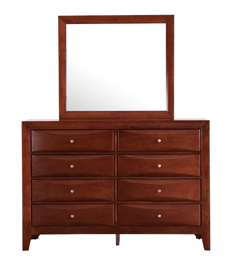Glory Furniture Marilla Cherry Dresser and Mirror