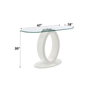 Acme Furniture Larry White High Gloss Sofa Table