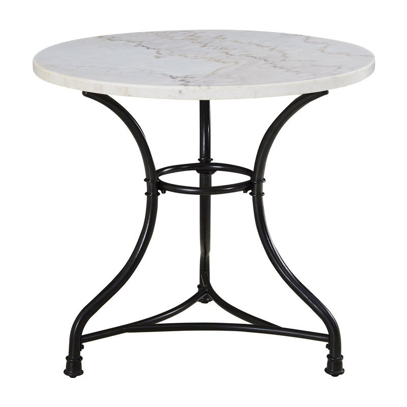 Steve Silver Claire White Marble Top Round Dining Table