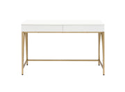 Acme Furniture Lightmane White Gold Vanity Desk