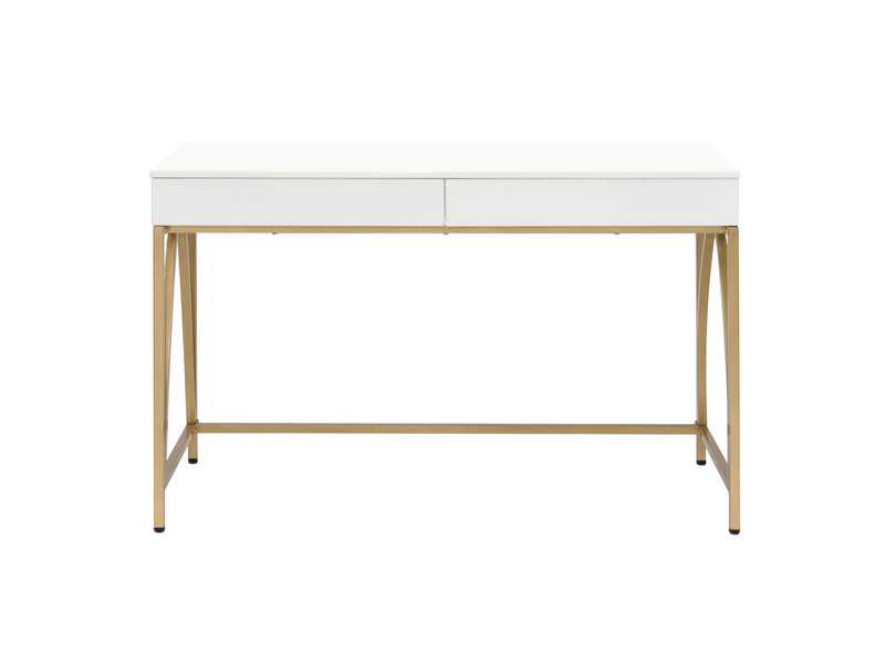 Acme Furniture Lightmane White Gold Vanity Desk