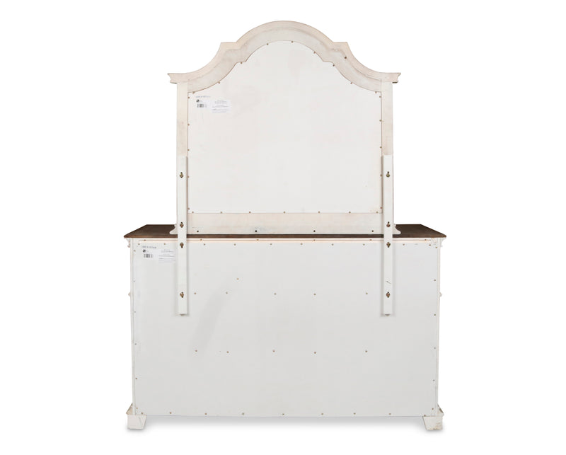 New Classic Furniture Anastasia Antique White Dresser and Mirror