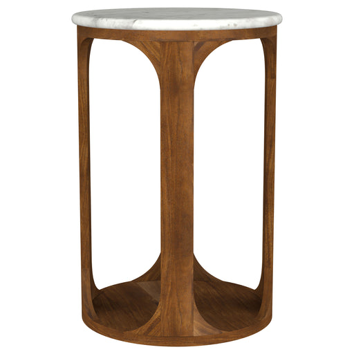 Coaster Furniture Berkeley White Brown Round Side Table