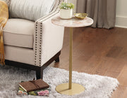 Steve Silver Rosie White Rose Quartz Top Chairside Table