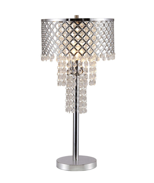 Crown Mark Crystal On Mesh Table Lamp