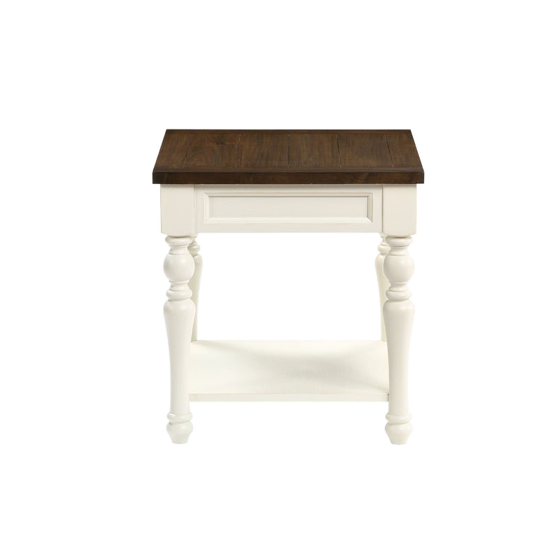 Steve Silver Joanna Ivory Mocha End Table