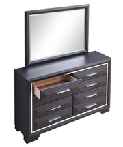 Glory Furniture Liverpool Black Dresser and Mirror