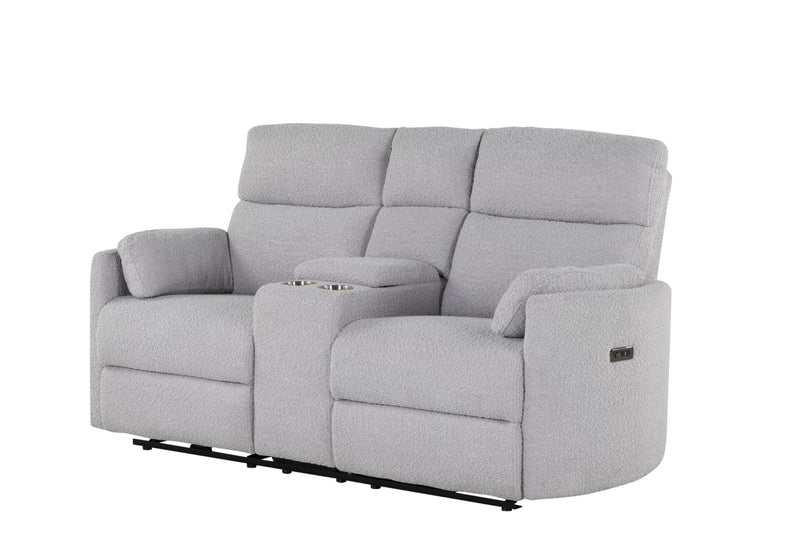 Global Furniture U8571 Dolphin Power Console Reclining Loveseat