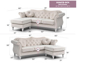 Glory Furniture Hollywood Black Sofa Chaise