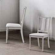 2 Acme Furniture Marta Beige Gray Side Chairs