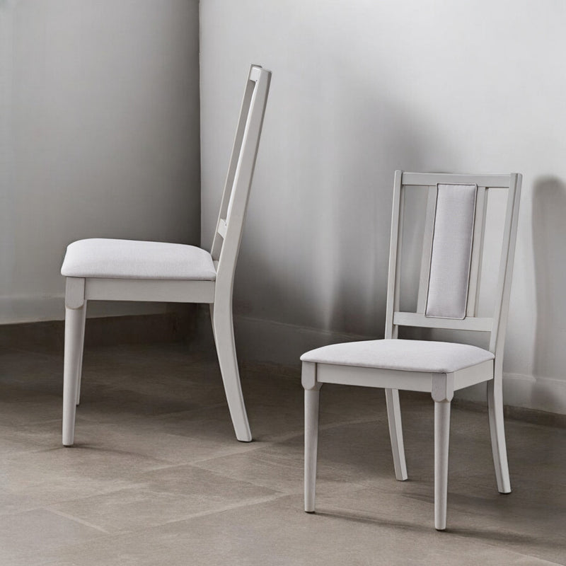 2 Acme Furniture Marta Beige Gray Side Chairs