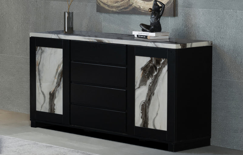 Global Furniture D12 Black Buffet