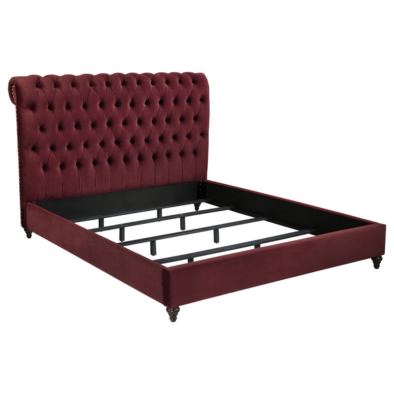Coaster Furniture Devon Wine Red King Panel Bed