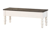 Steve Silver Joanna Ivory Mocha Storage Bench