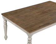 New Classic Furniture Jennifer White Brown Dining Table