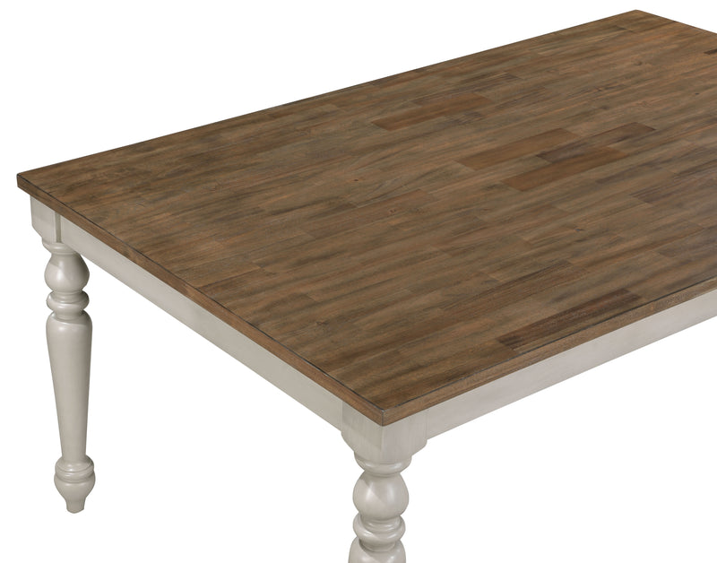 New Classic Furniture Jennifer White Brown Dining Table