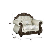 Acme Furniture Pierce Beige Chair with Pillow