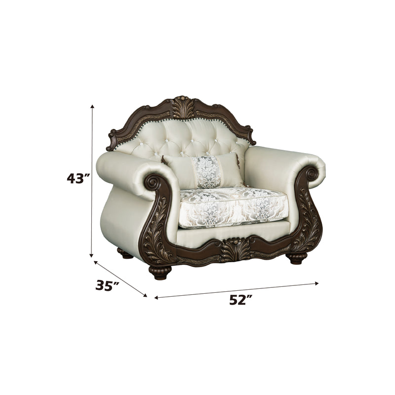 Acme Furniture Pierce Beige Chair with Pillow