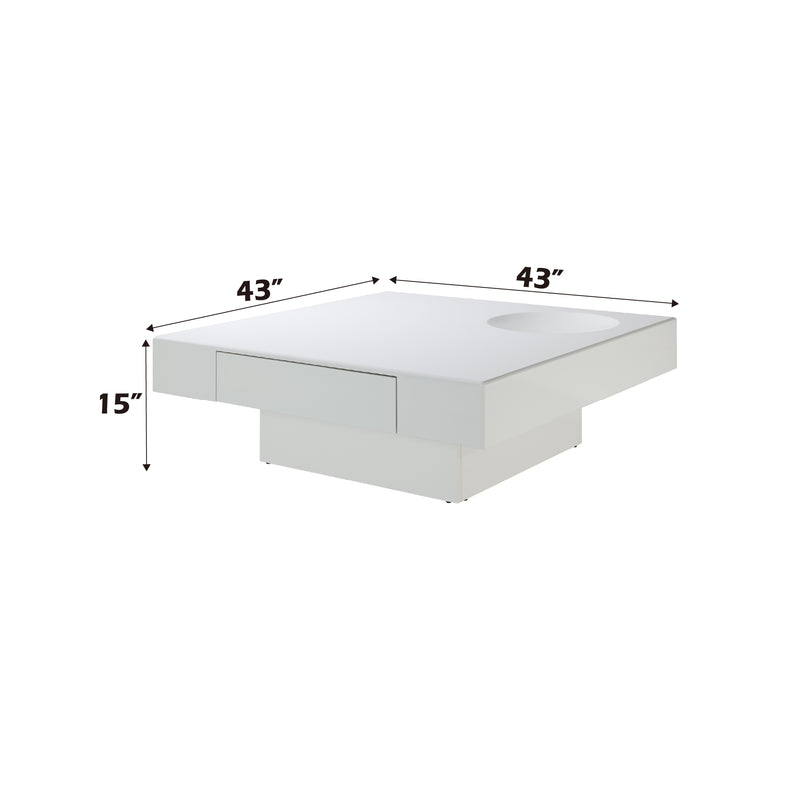 Acme Furniture Khaim White High Gloss Coffee Table