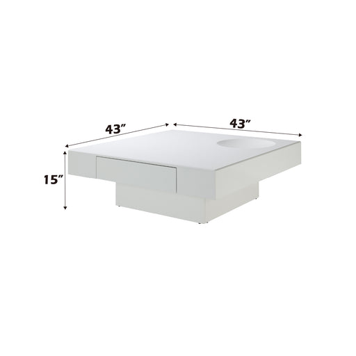 Acme Furniture Khaim White High Gloss Coffee Table