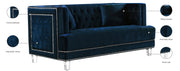 Meridian Furniture Lucas Black Velvet Loveseat