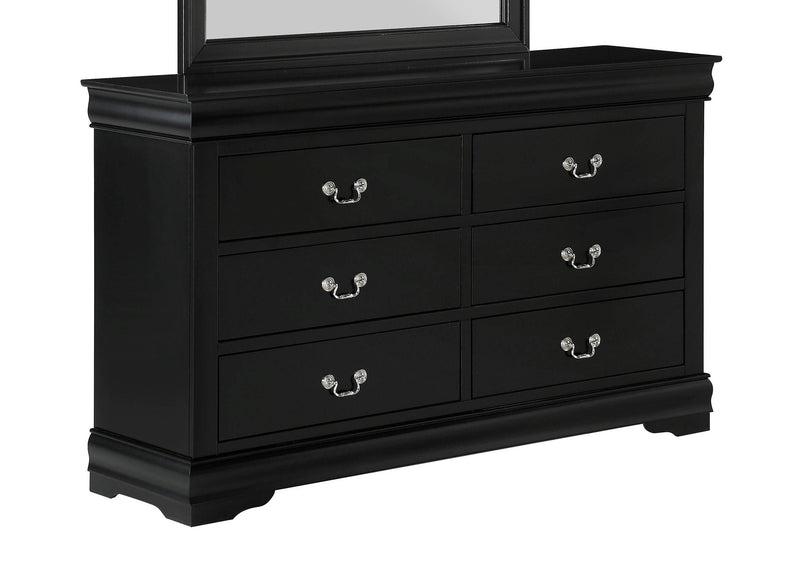 Crown Mark Louis Philip White Dresser and Mirror