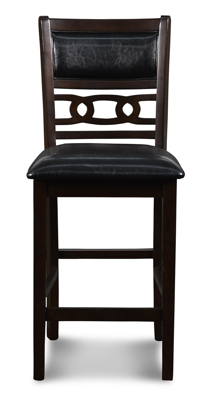 New Classic Furniture Gia Brown PU 42 Inch 3pc Counter Height Set