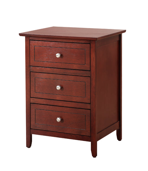 Glory Furniture Daniel Cherry 3 Drawers Nightstand