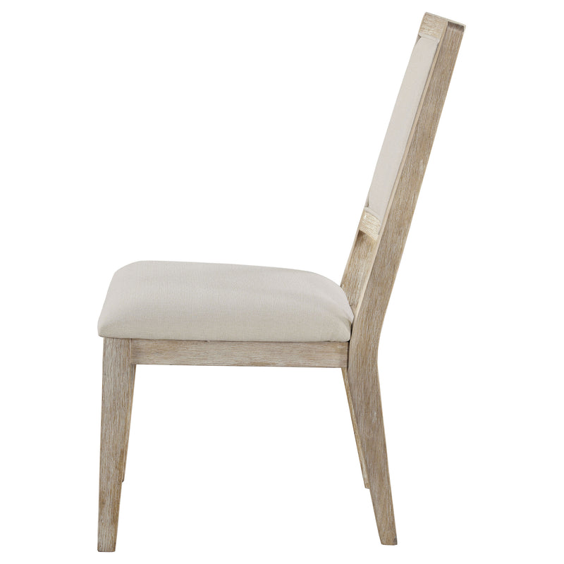 2 Coaster Furniture Trofello White Washed Brown Dining Side Chair