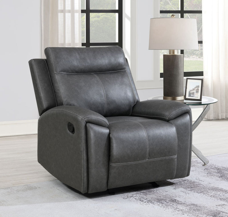 Steve Silver Gaston Gray Manual Recliner