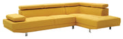 Glory Furniture Riveredge Yellow Fabric Sectional