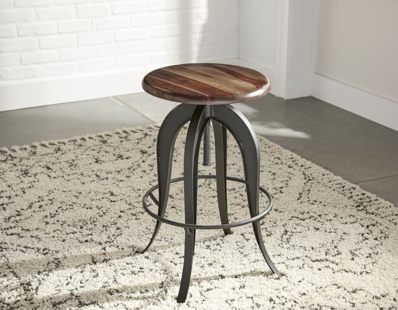 Steve Silver Sparrow Brown Round Setup Stool