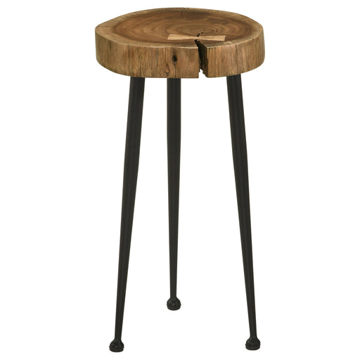 Coaster Furniture Keith Natural Black Round Top Side Table