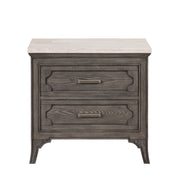 New Classic Furniture Lisbon Gray Marble Top Nightstand