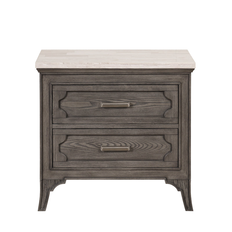 New Classic Furniture Lisbon Gray Marble Top Nightstand