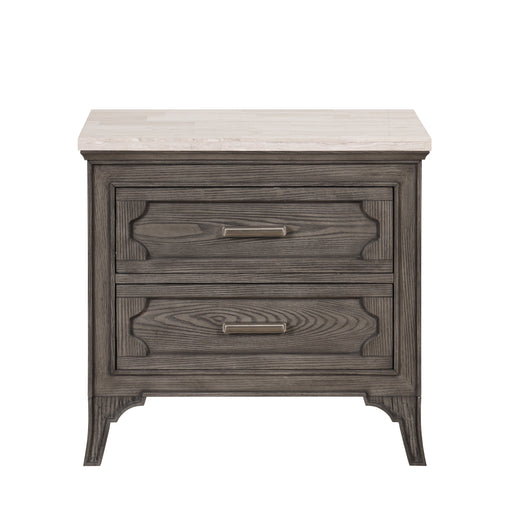 New Classic Furniture Lisbon Gray Marble Top Nightstand