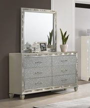 New Classic Furniture Radiance Silver Dresser and Mirror