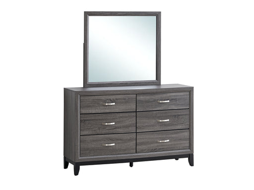 Glory Furniture Glasgow Gray Dresser and Mirror
