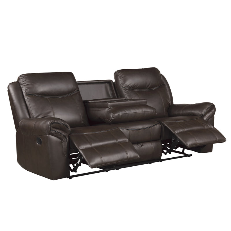 Home Elegance Aram Gray Reclining 3pc Living Room Set with USB Ports