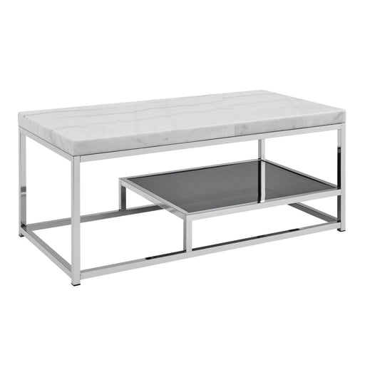 Steve Silver Aston White Marble Top Cocktail Table