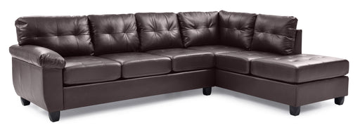 Glory Furniture Gallant Cappuccino Faux Leather Sectional