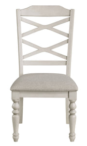 2 New Classic Furniture Jennifer White Dining Side Chairs