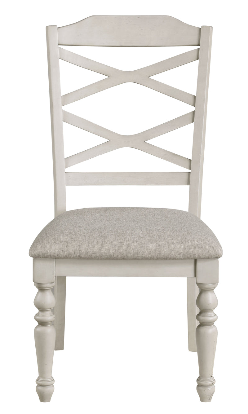 2 New Classic Furniture Jennifer White Dining Side Chairs