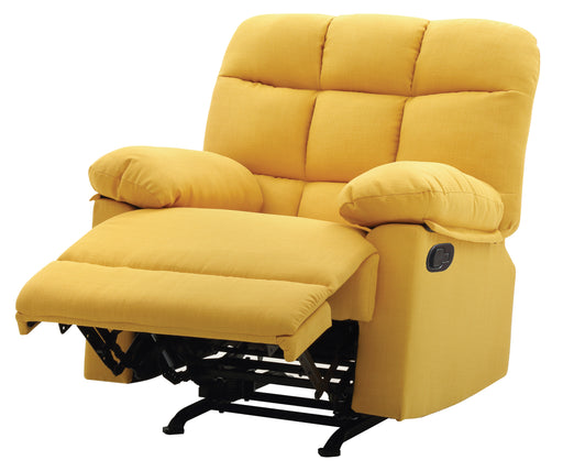 Glory Furniture Cindy Yellow Fabric Rocker Recliner