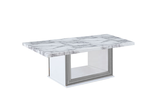 Global Furniture Ylime White Marble Coffee Table