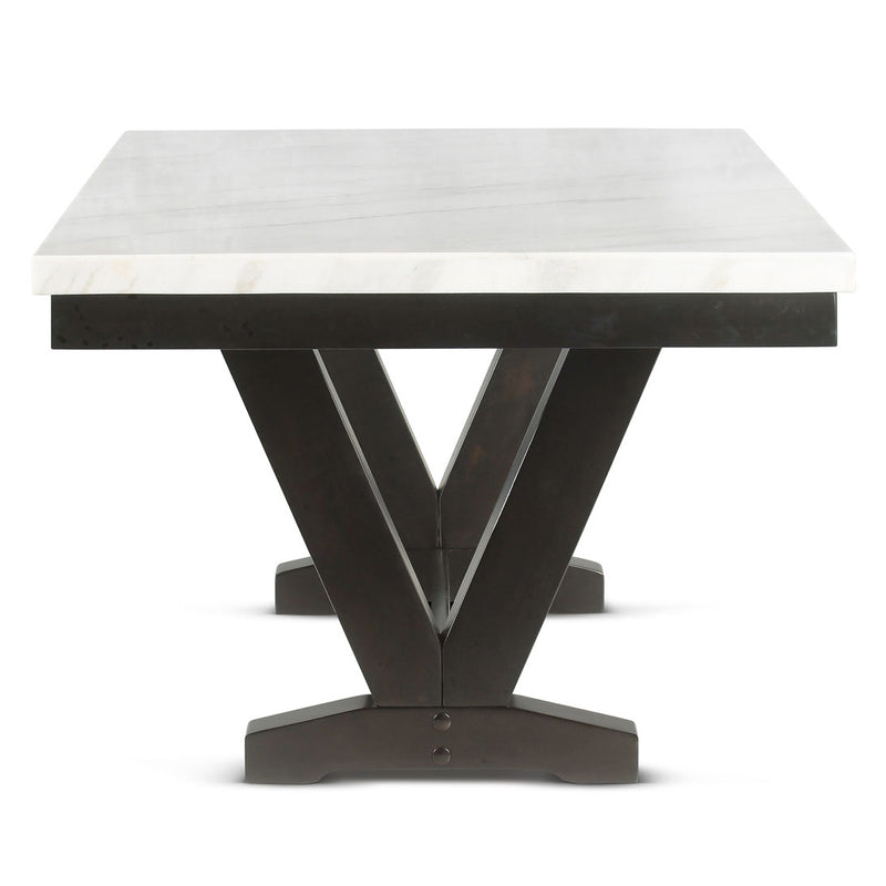 Steve Silver Finley White Marble Top Dining Table
