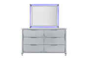 Global Furniture Lando Silver Dresser and Mirror