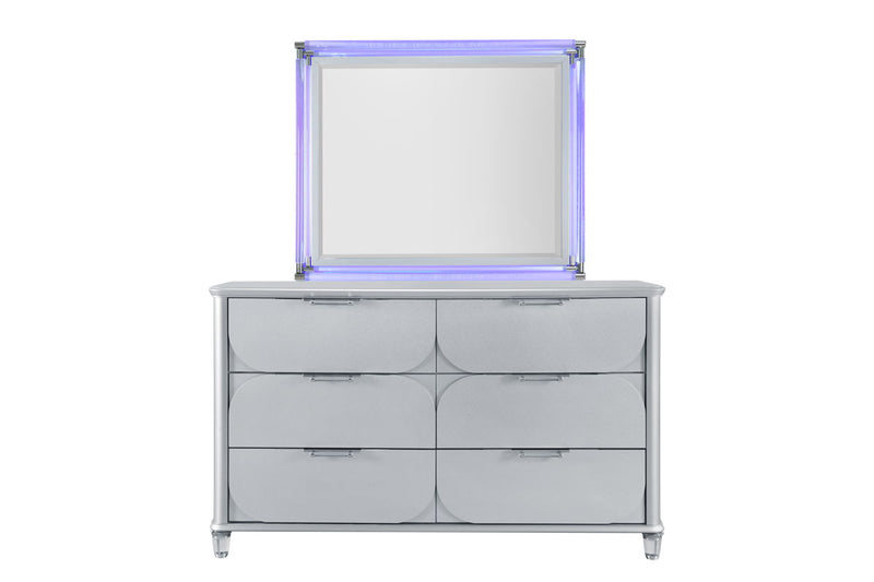 Global Furniture Lando Silver Dresser and Mirror