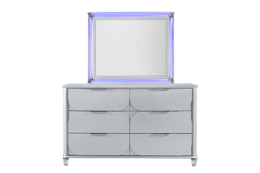 Global Furniture Lando Silver Dresser and Mirror
