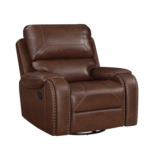 Home Elegance Newnan Brown Swivel Glider Reclining Chair